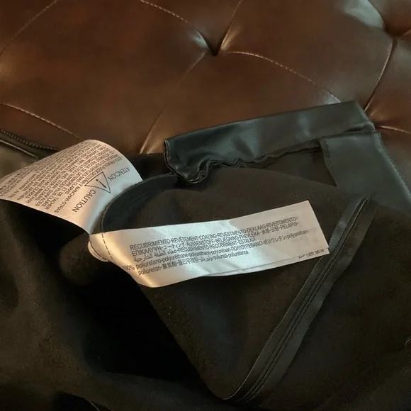 (Lori) Zara Black Faux Leather-Style Trousers - Picture 9 of 10